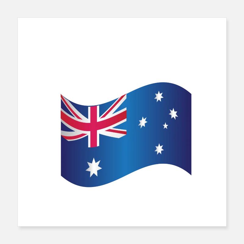 Drapeau australien Poster 40 x 40 cm