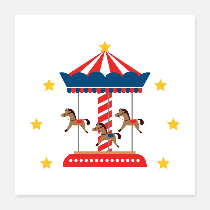 Carrousel Poster 40 x 40 cm