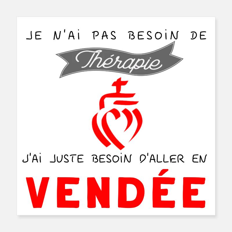 Vendée - thérapie Poster 40 x 40 cm