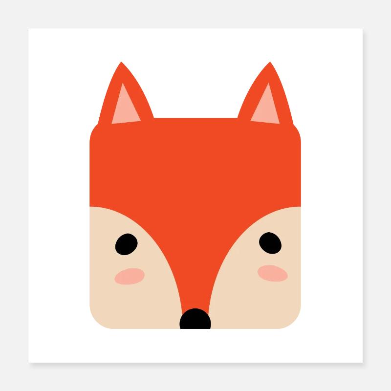 Fuchs Poster 40x40 cm