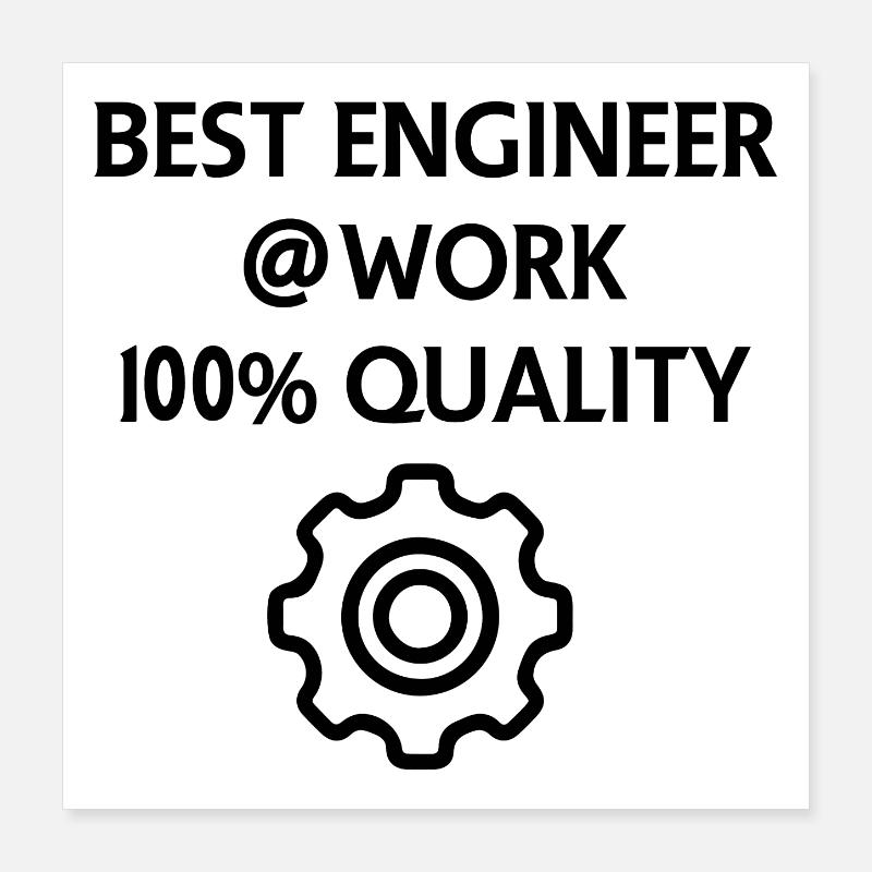 Techniker und Ingenieur Poster 40x40 cm