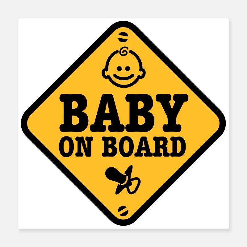 baby on board Poster 16" x 16" (40x40 cm)