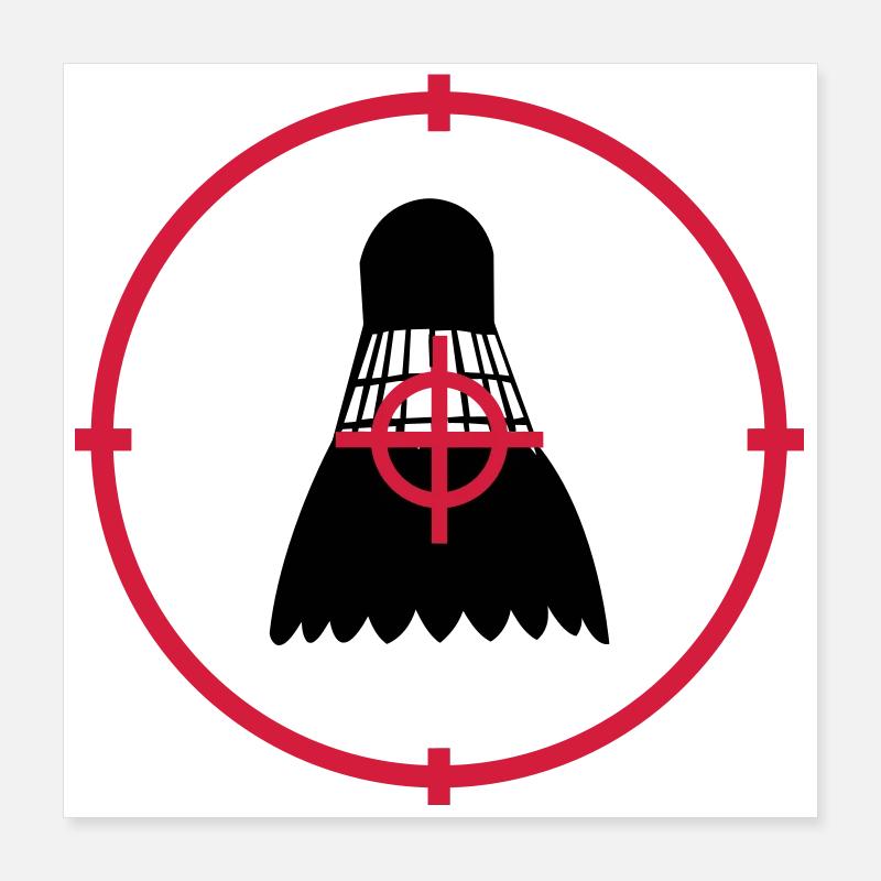 Badminton Poster 40x40 cm