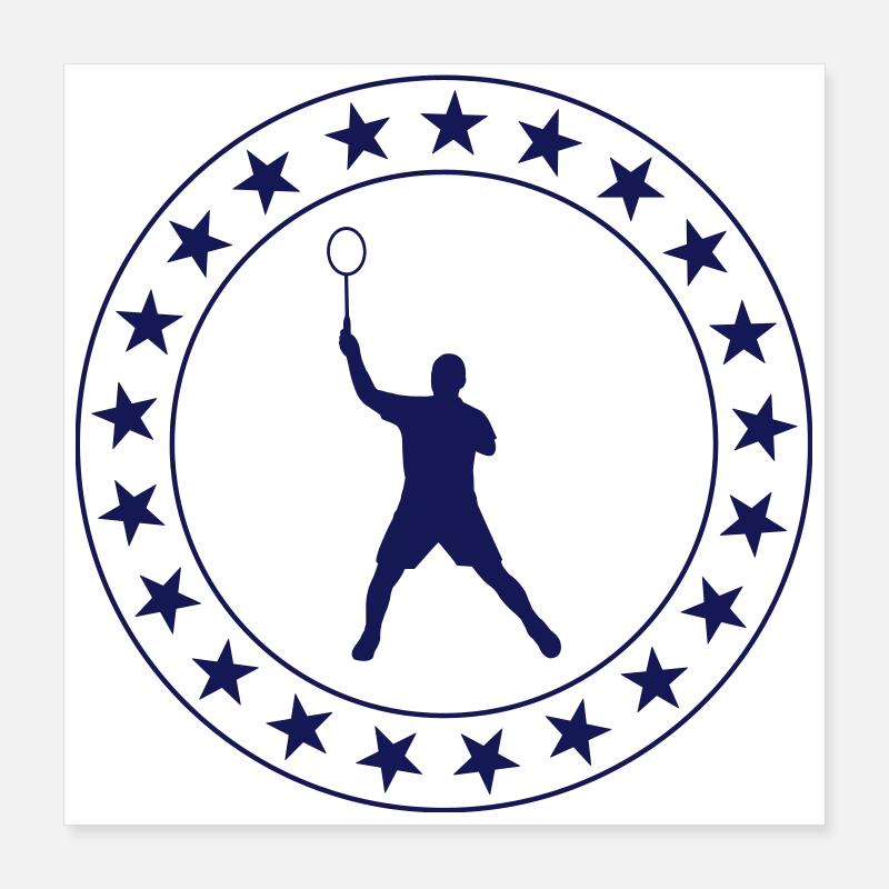 Badminton Poster 40 x 40 cm