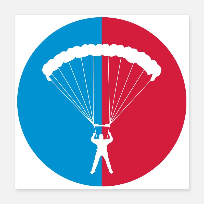 Skydiving - Parachutisme Poster 40 x 40 cm