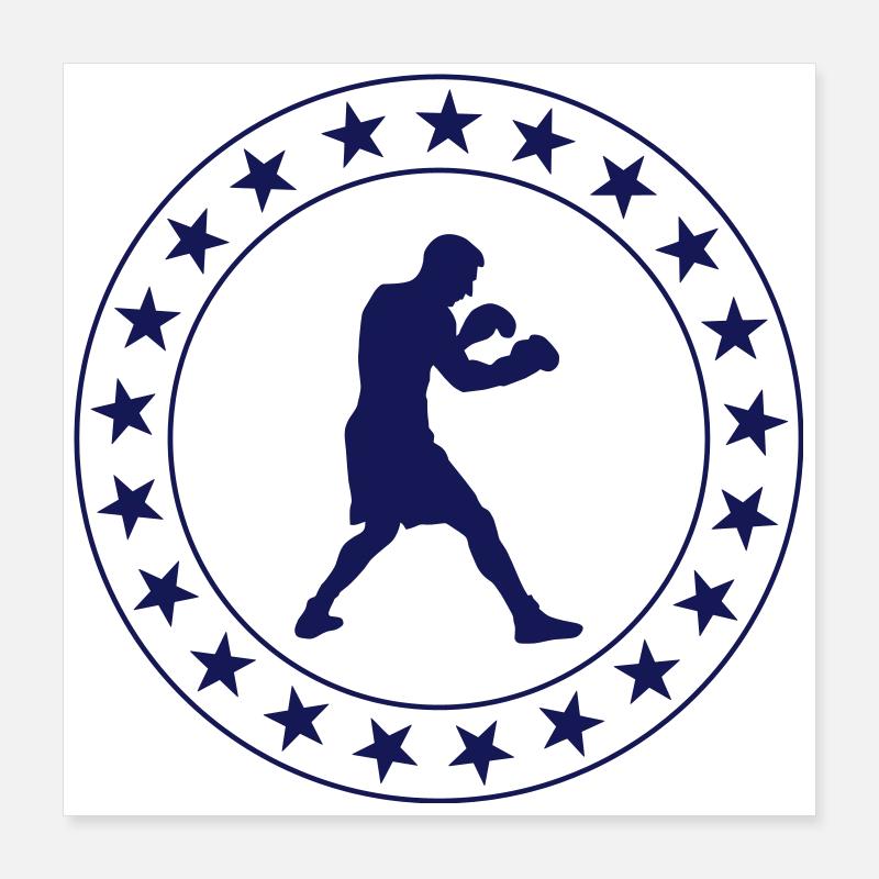 Boxing / Boxen / Boxe Poster 16" x 16" (40x40 cm)