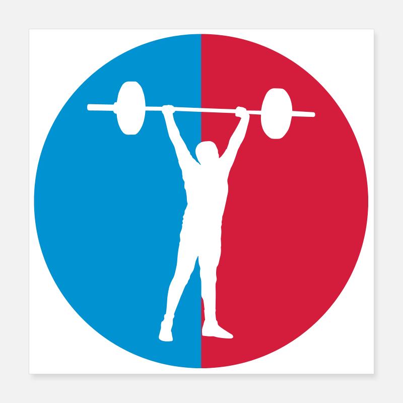 Strength training / Krafttraining / Musculation Poster 40 x 40 cm