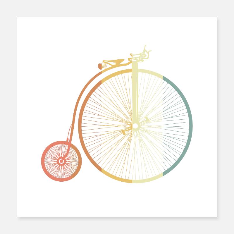 Penny farthing Poster 40 x 40 cm