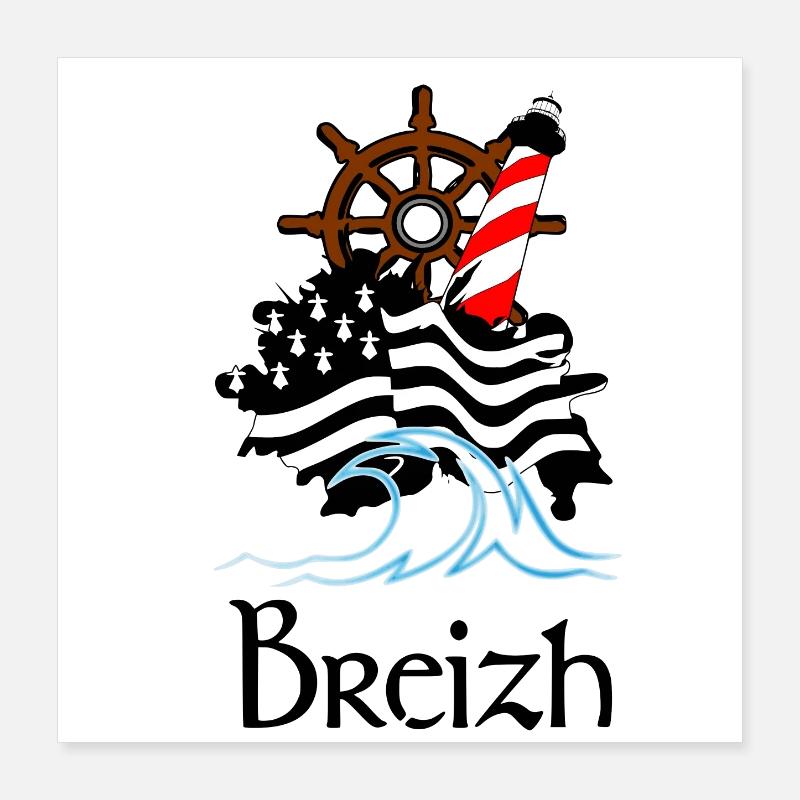 Bretagne Poster 40 x 40 cm