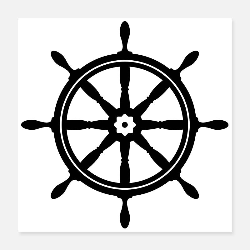 bateau roue Poster 40 x 40 cm