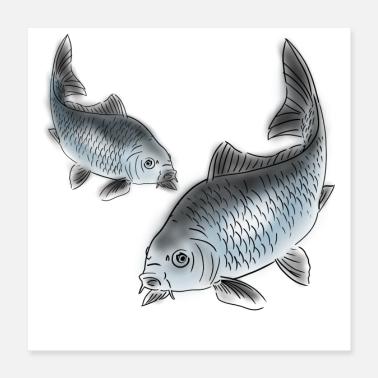 carp Poster 40x40 cm
