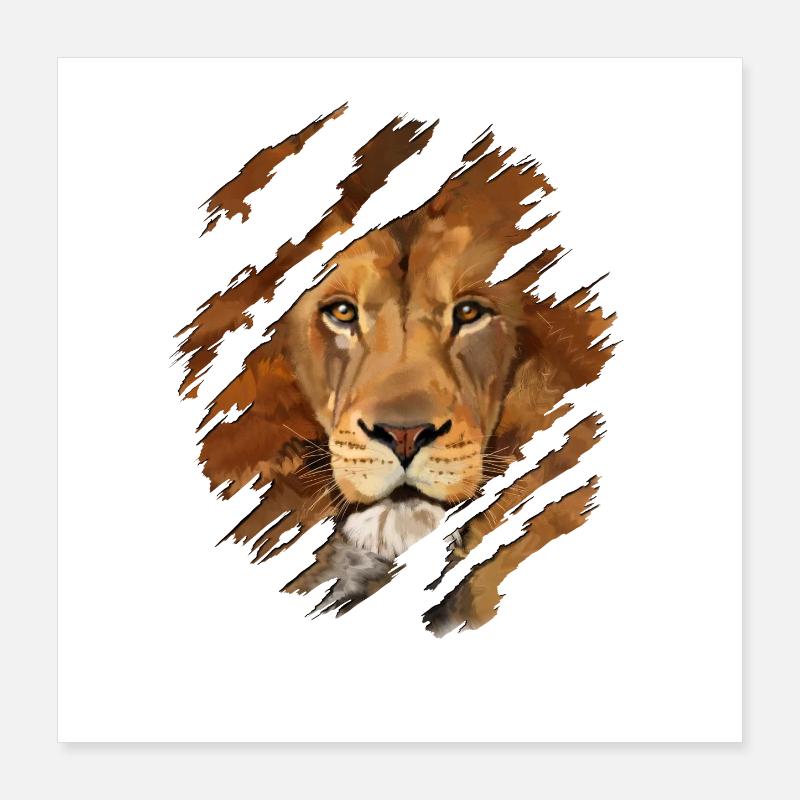 Lion Poster 40 x 40 cm