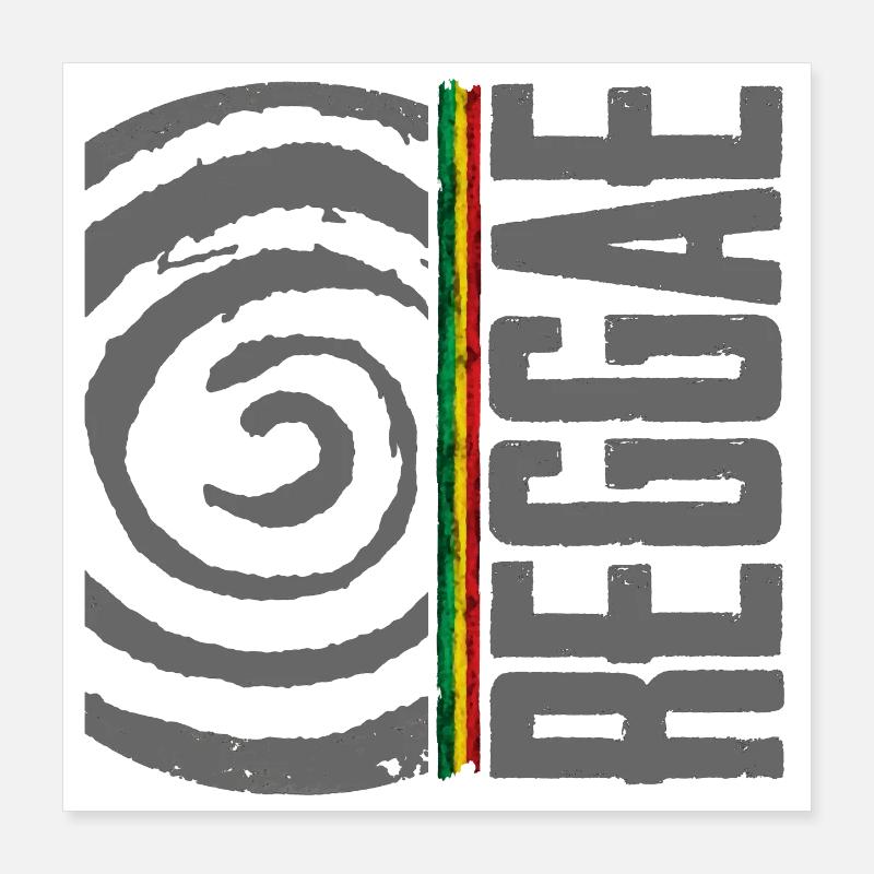 Couleur rasta avec motif en spirale Poster 40 x 40 cm