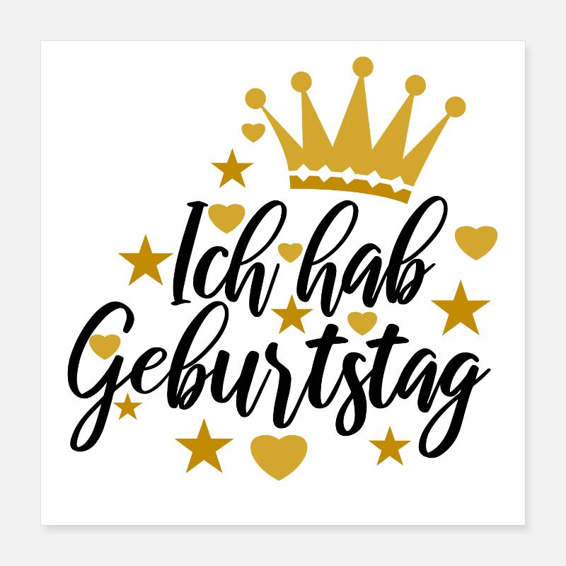 Geburtstag Geburtstagsspruch Gratulation Spruch Poster 40x40 cm