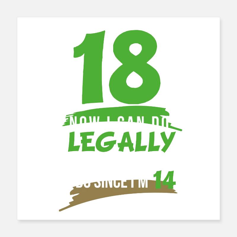 18th Birthday Eighteen years of age Springtime Poster 16" x 16" (40x40 cm)