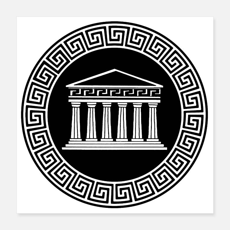 Ancient Temple Poster 16" x 16" (40x40 cm)