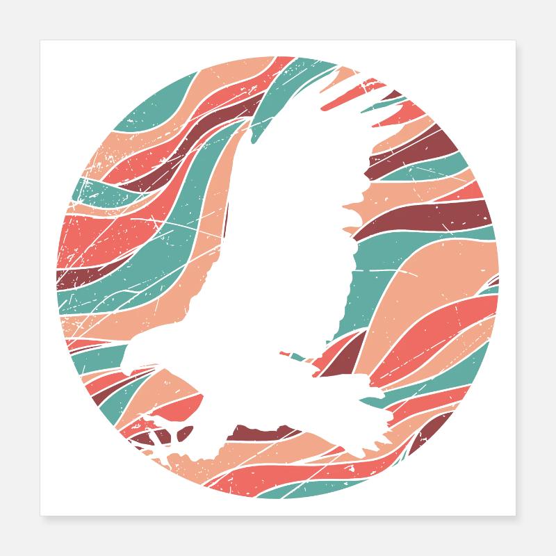 Oiseau de prédation Adler Bussard oiseau et nature - Design Poster 40 x 40 cm