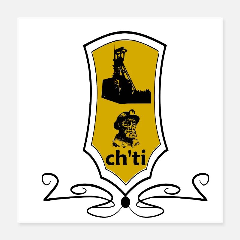 blason ch'ti Poster 40 x 40 cm