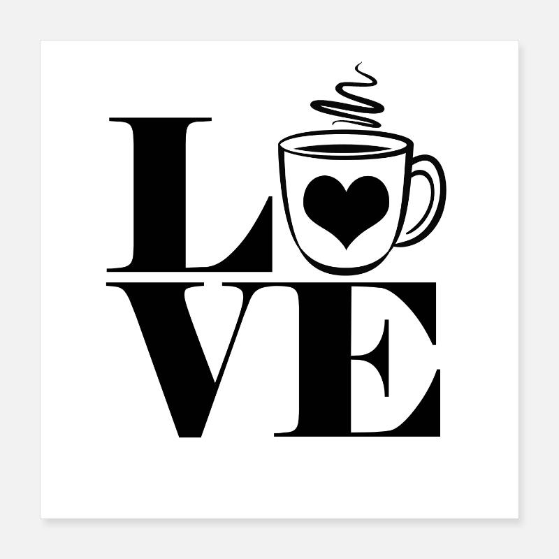 Tasse de Café Créative Poster 40 x 40 cm