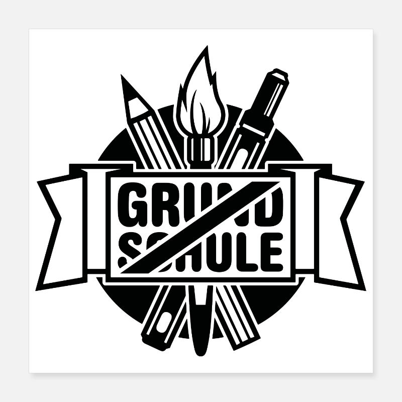 abschluss grundschule Poster 40x40 cm