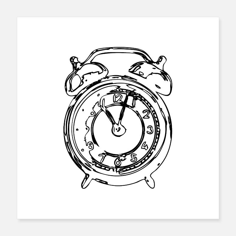 Vintage clock Poster 16" x 16" (40x40 cm)