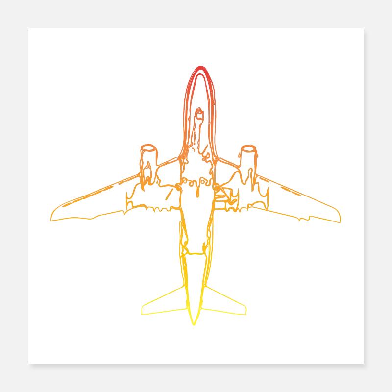 Flugzeug Poster 40x40 cm