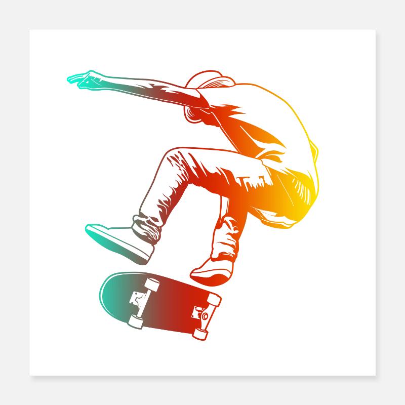 Skater Tricks Poster 40x40 cm