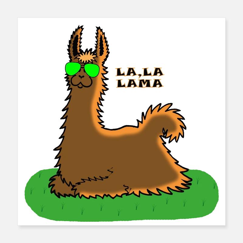 lama Poster 40 x 40 cm