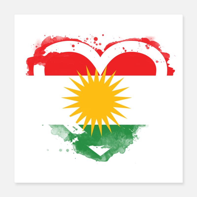 Kurdes Kurdistan Poster 40 x 40 cm