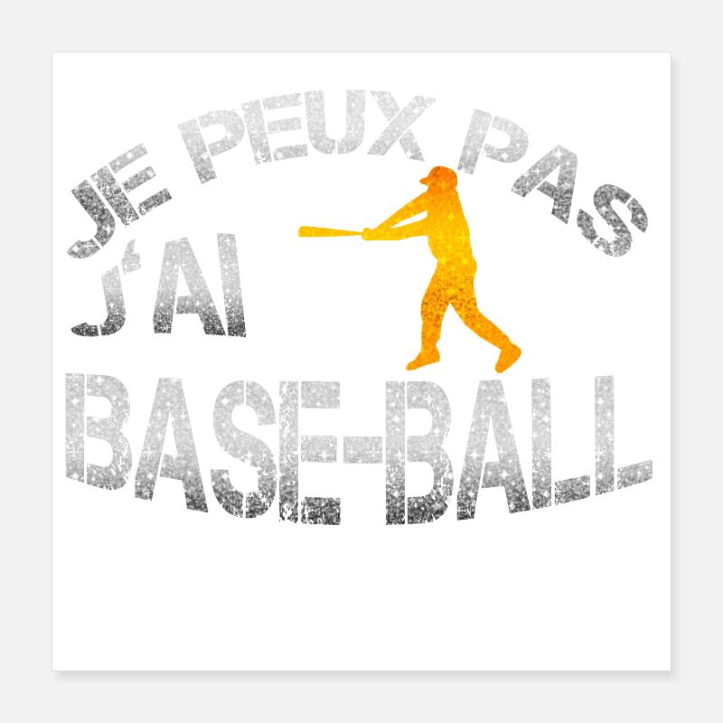 Base-Ball Poster 40 x 40 cm