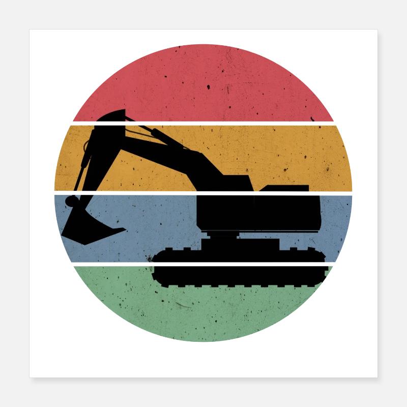 Bagger Poster 40x40 cm