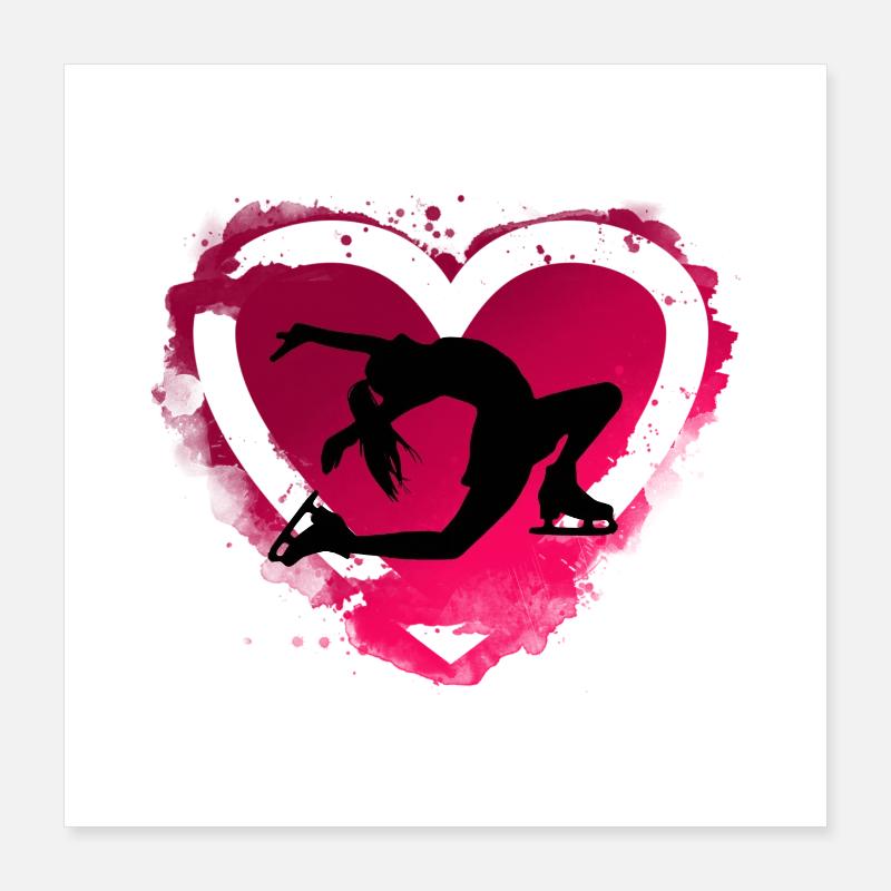 figure skating Poster 16" x 16" (40x40 cm)