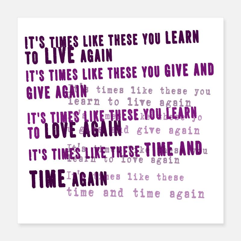 Foo Fighters Lyrik Poster 40x40 cm