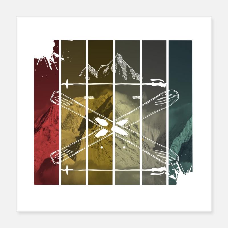 ski Poster 40 x 40 cm