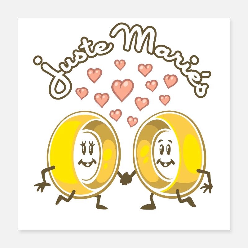 Alliances et mariage Poster 40 x 40 cm