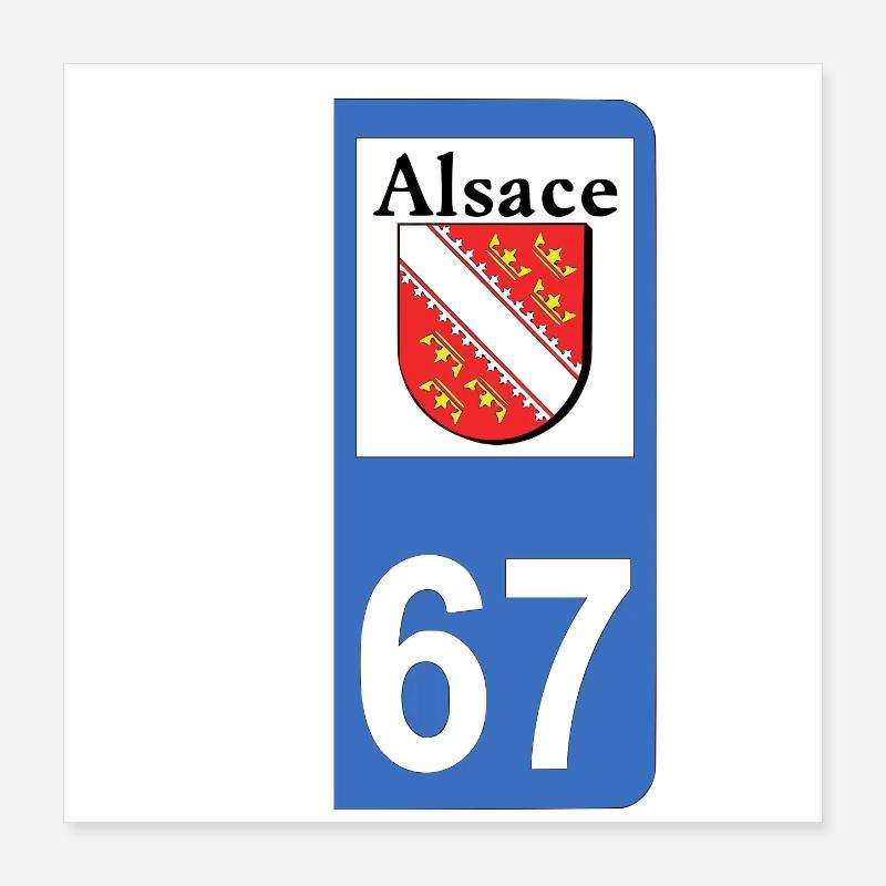alsace Poster 40 x 40 cm
