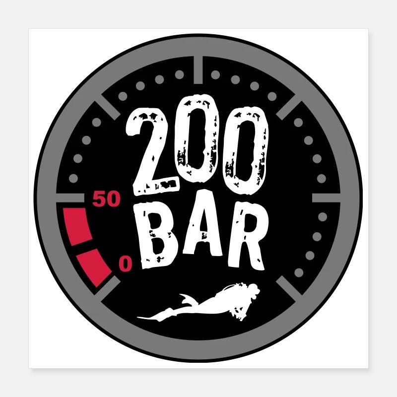 200bar Poster 40 x 40 cm