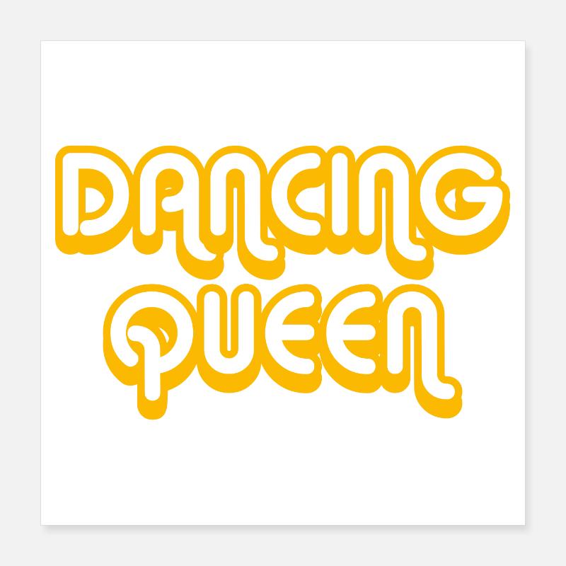 DANCING QUEEN Disco Ball Poster 40 x 40 cm