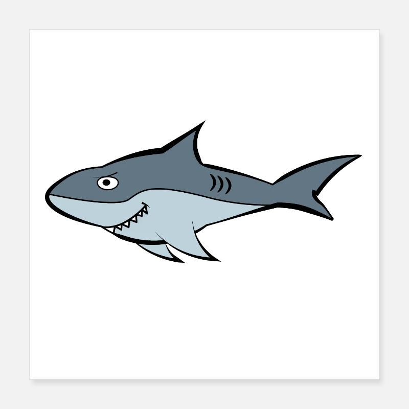 shark Poster 16" x 16" (40x40 cm)