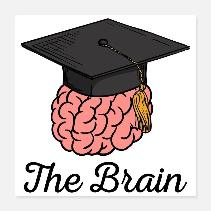 Diplômé de l'école, diplômé de l'école secondaire, diplômé avec master Poster 40 x 40 cm