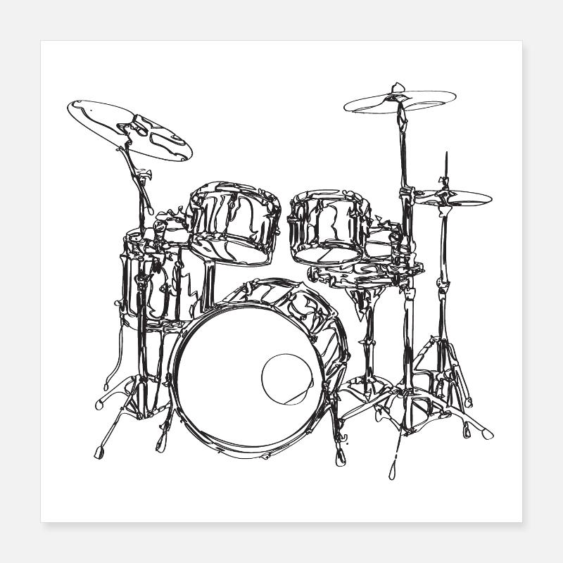 Drummer Poster 40x40 cm
