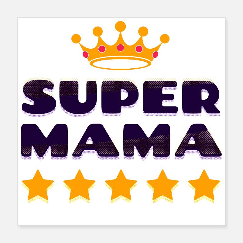 Muttertag Super Mama Beste Mutter Mutti Mami Poster 40x40 cm