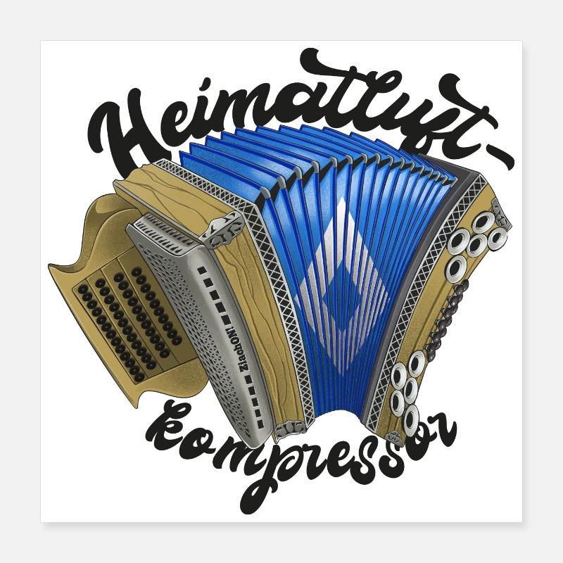 Heimatluftkompressor // dunkel | ZiachON! Poster 40x40 cm