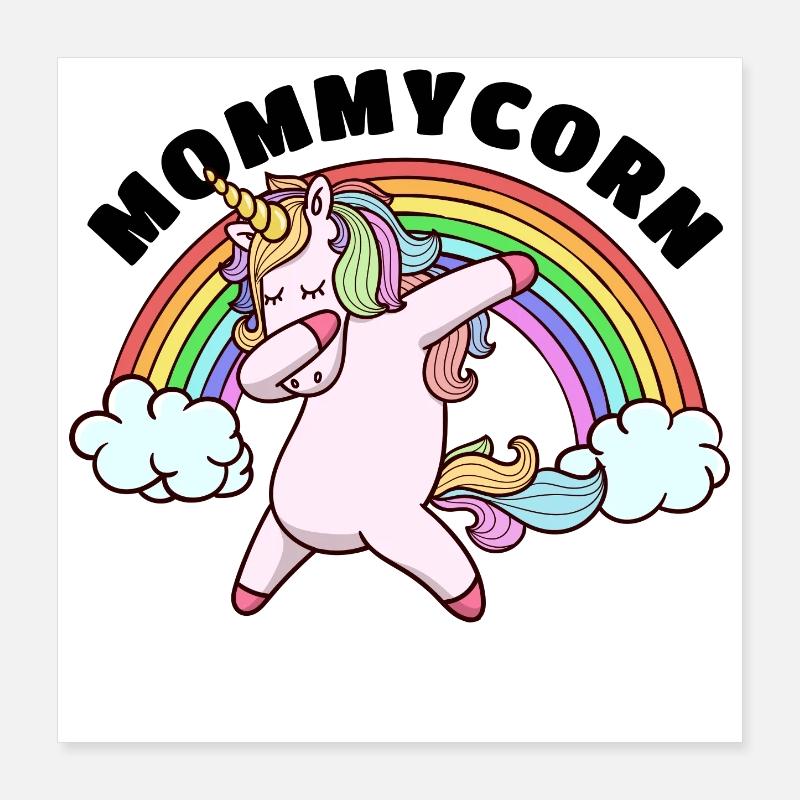 Beste Mutter Alles Gute Muttertag Mama Einhorn Poster 40x40 cm