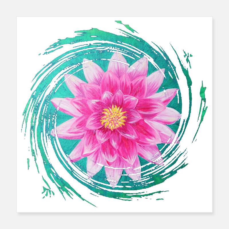 Lotus brillant - Sonja Ariel von Staden Poster 40 x 40 cm