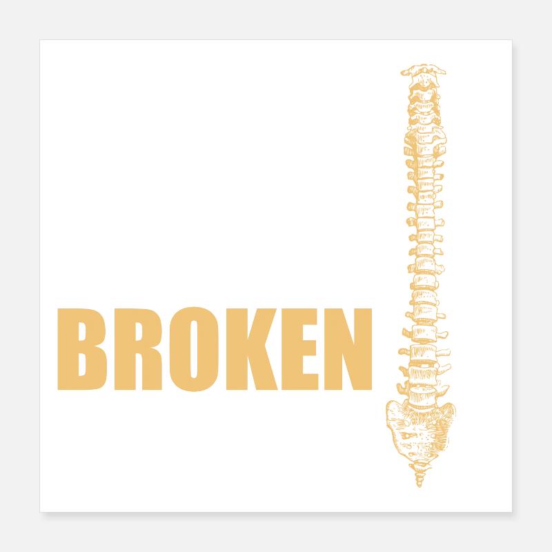 Cadeau de maladie de dos de scoliose Poster 40 x 40 cm