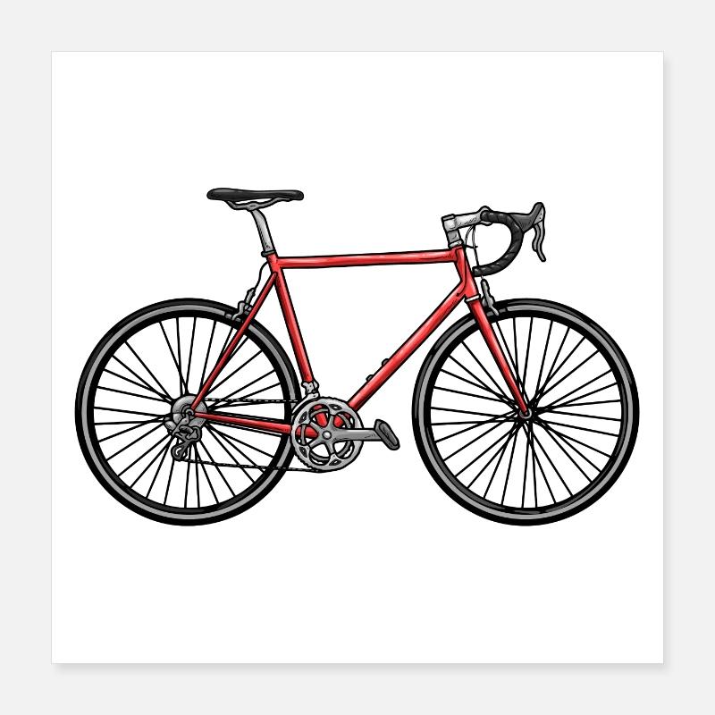 Schnelles Rennrad  Poster 40x40 cm