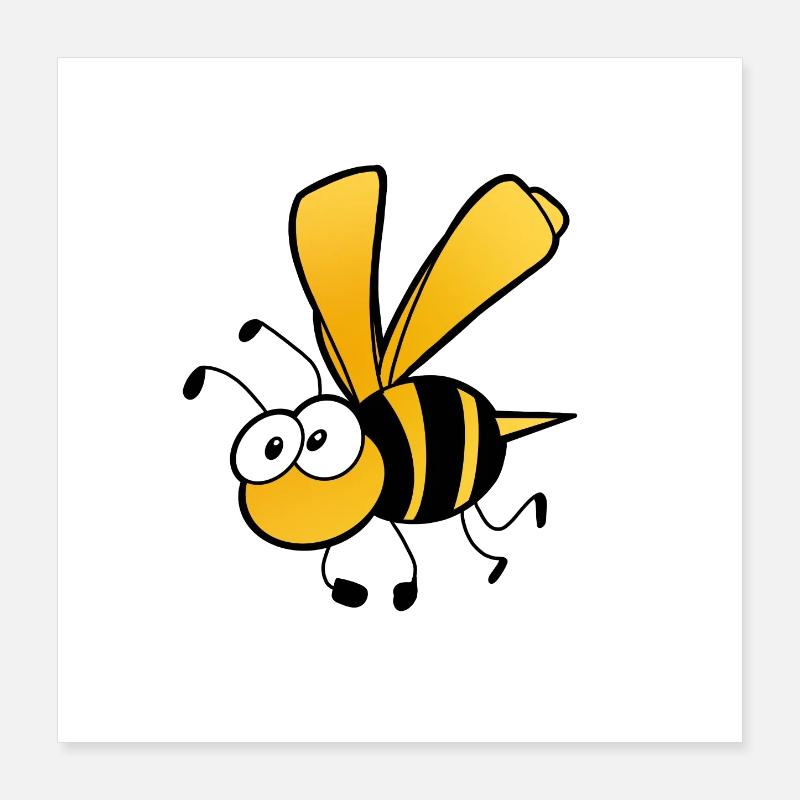 Bee Wasp Beekeeper Funny Gift Poster 16" x 16" (40x40 cm)