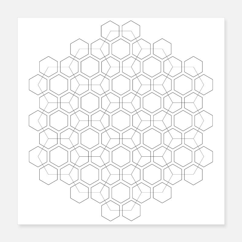 Sechseck Poster 40x40 cm