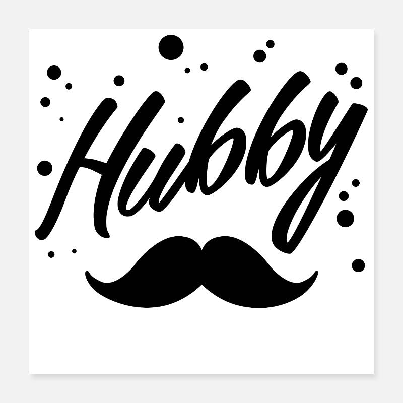 Partnerlook | Ehemann Ehefrau Ehe Heirat Hochzeit Poster 40x40 cm